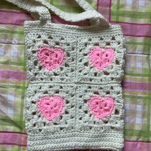 heart crochet bag💘